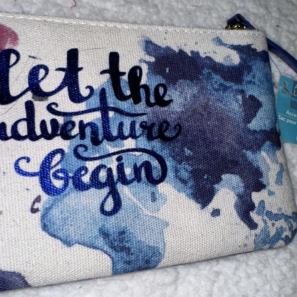 Pencil Pouch Colorful‎ Canvas Inspirational Adventure Accessory Makeup Bag